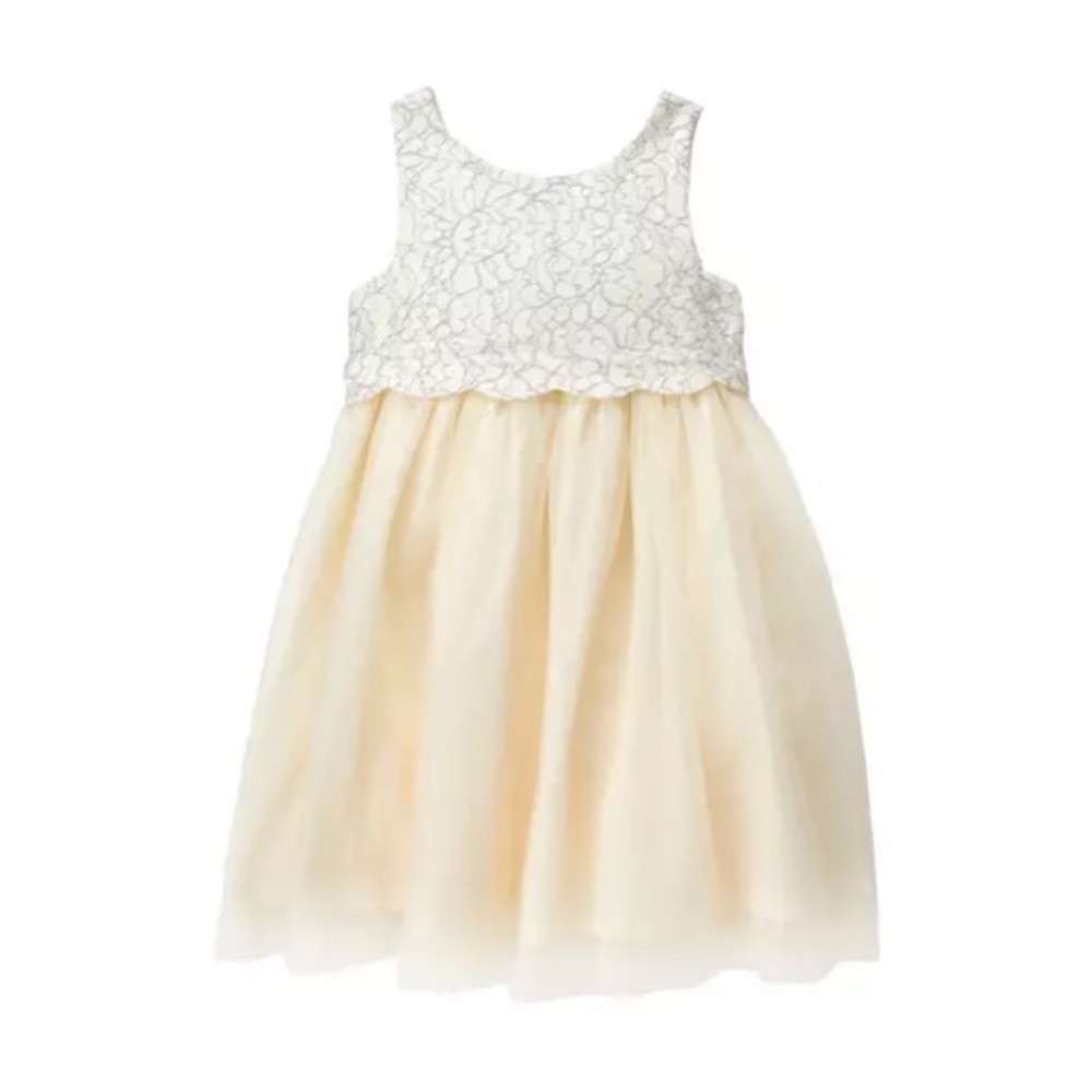 Janie and Jack Cream Lace Special Occasion Formal Party Dress